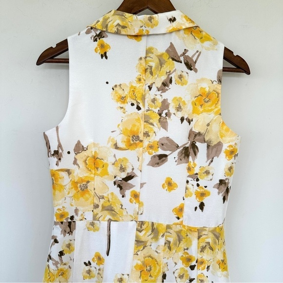 JH fit & flare dress, sleeveless, v-neck, midi length, floral watercolour print - Picture 13 of 16